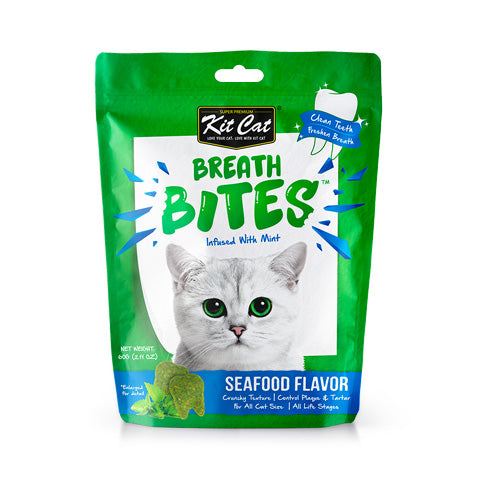 Kit Cat Breath Bites Seafood Flavor - Pooch Pet Stores LLC