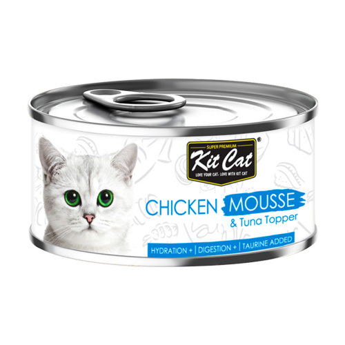 Kit Cat Chicken Mousse with Tuna Topper - Pooch Pet Stores LLC