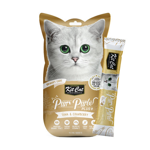 Kit Cat Purr Puree Plus+ Tuna and Cranberry - Pooch Pet Stores LLC