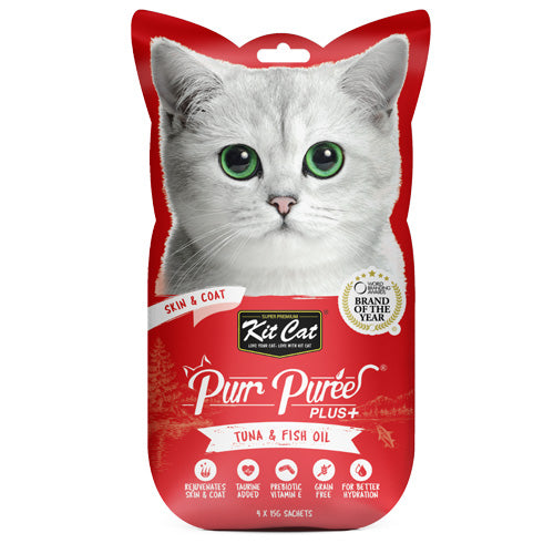 Kit Cat Purr Puree Plus+ Tuna and Fish Oil - Pooch Pet Stores LLC