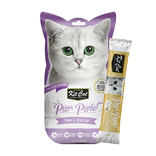 Kit Cat Purr Puree Tuna and Scallop - Pooch Pet Stores LLC