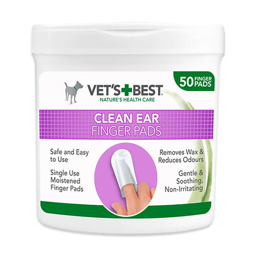 Vet's Best® Clean Ear Finger Pads (50 pads) - Pooch Pet Stores LLC