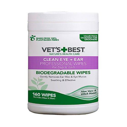 Vet's Best® Ear & Eye Wipes (160 wipes) - Pooch Pet Stores LLC