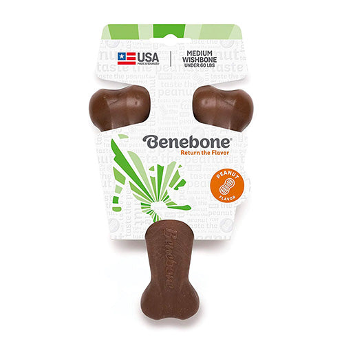 Benebone Wishbone Peanut Chew Dog Toy - Pooch Pet Stores LLC