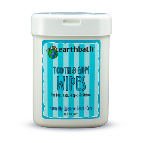 earthbath® Tooth & Gum Wipes - Pooch Pet Stores LLC